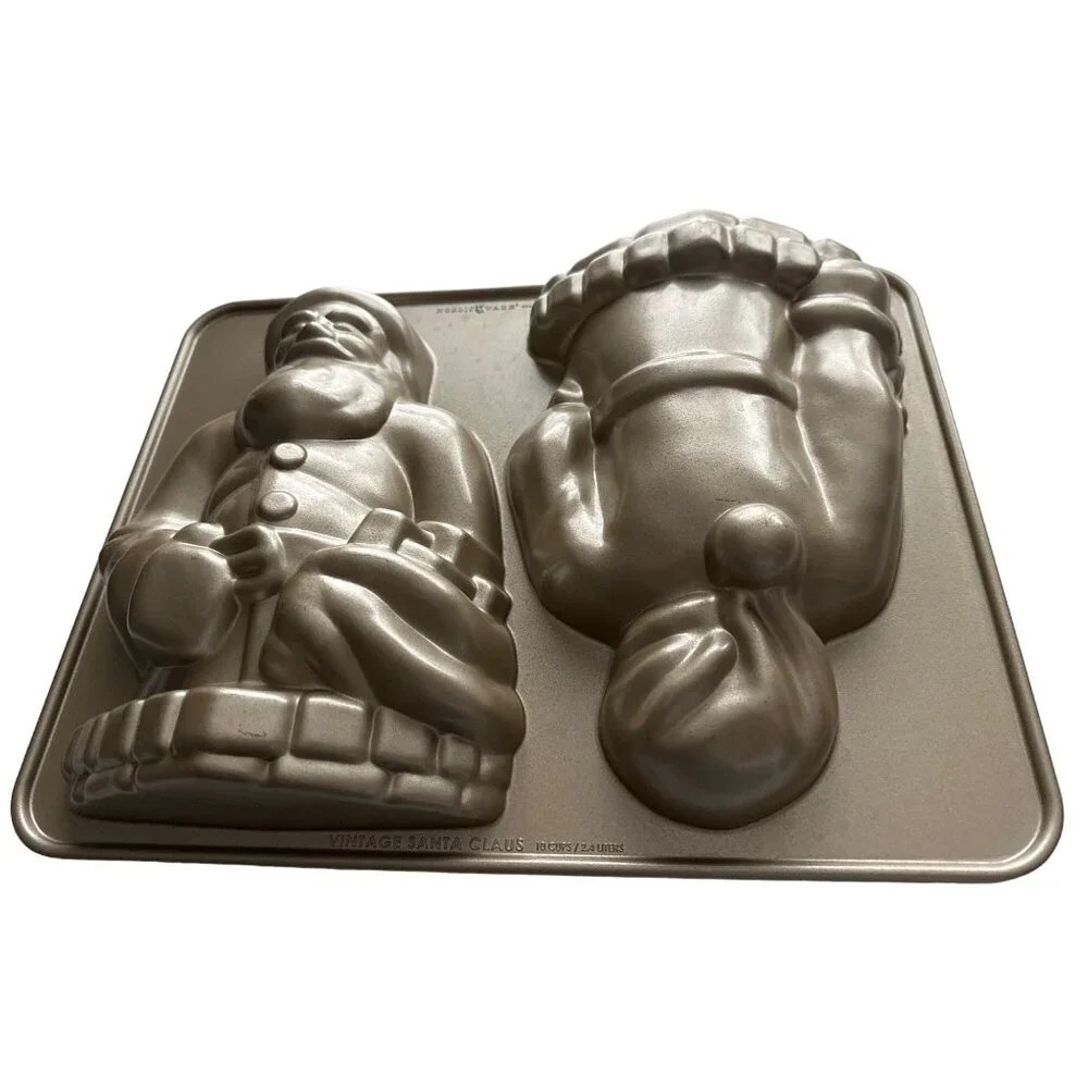 William-Sonoma SANTA CLAUS 3-D Cake Pan Mold Nordic Ware Odin 10 Cup Vintage